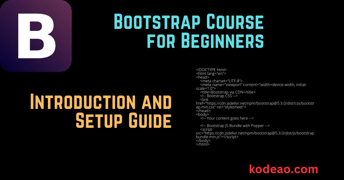 introduction and setup guide for bootstrap