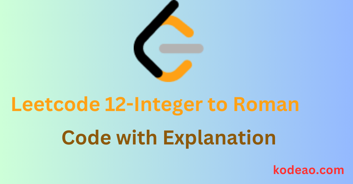 Integer to Roman